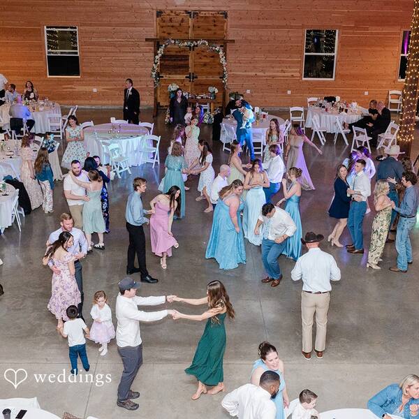 Packed dance floor from above