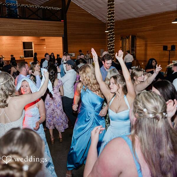 Bridesmaids on the dance floor