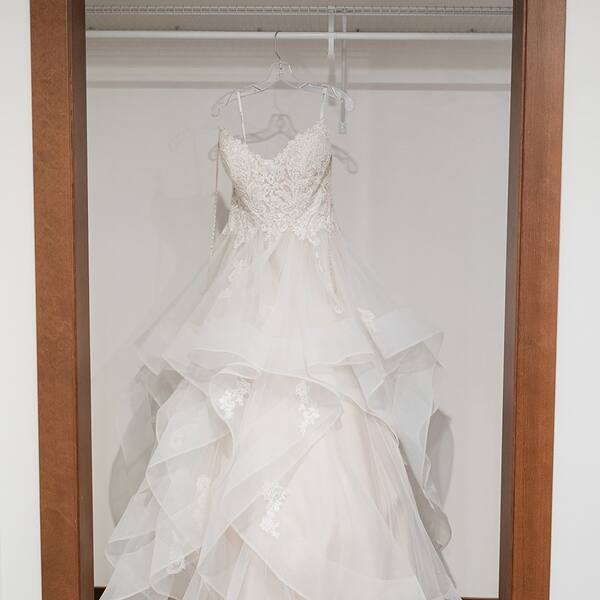 Wedding dress in the cottage