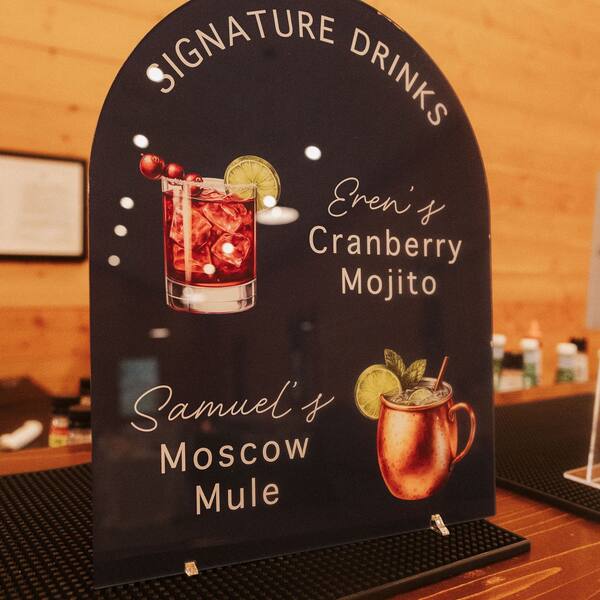 Signature drinks at the cedar bar