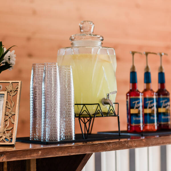 Lemonade station on the bar
