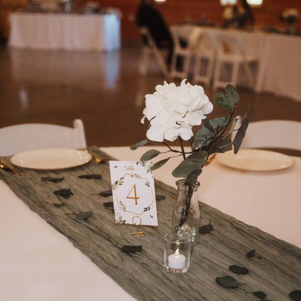 Sage runner centerpiece