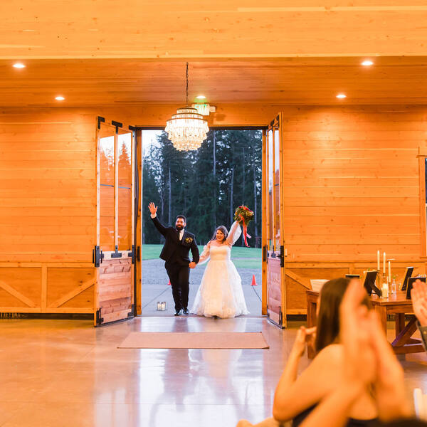 Grand entrance through the barn doors